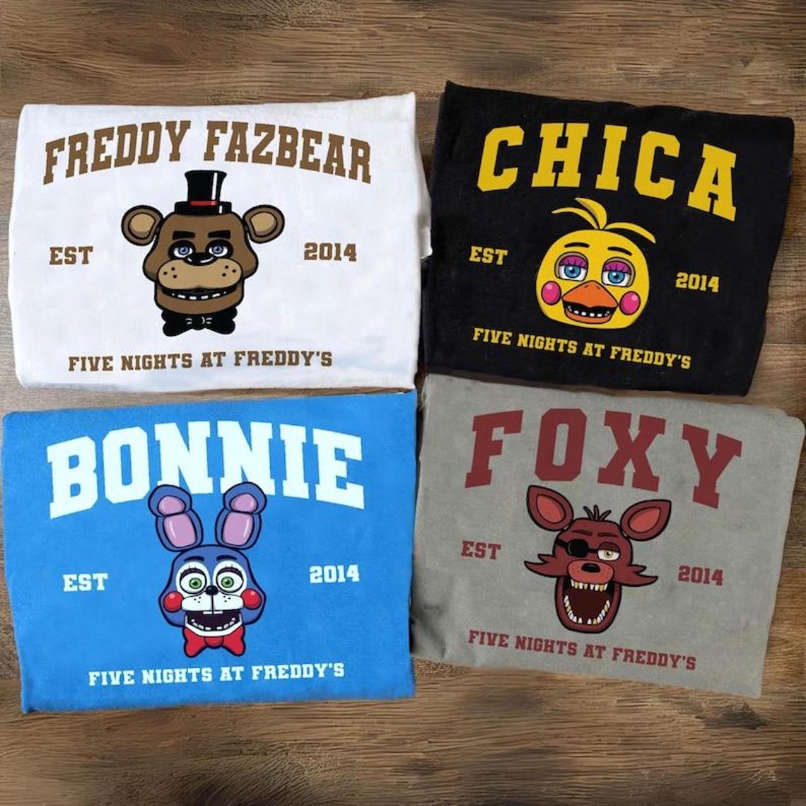 Personalized Vintage Five Nights at Freddy's Shirt, Custom Villain Five Nights at Freddy's Halloween 2026 Tee, Retro Horror Nights Shirts